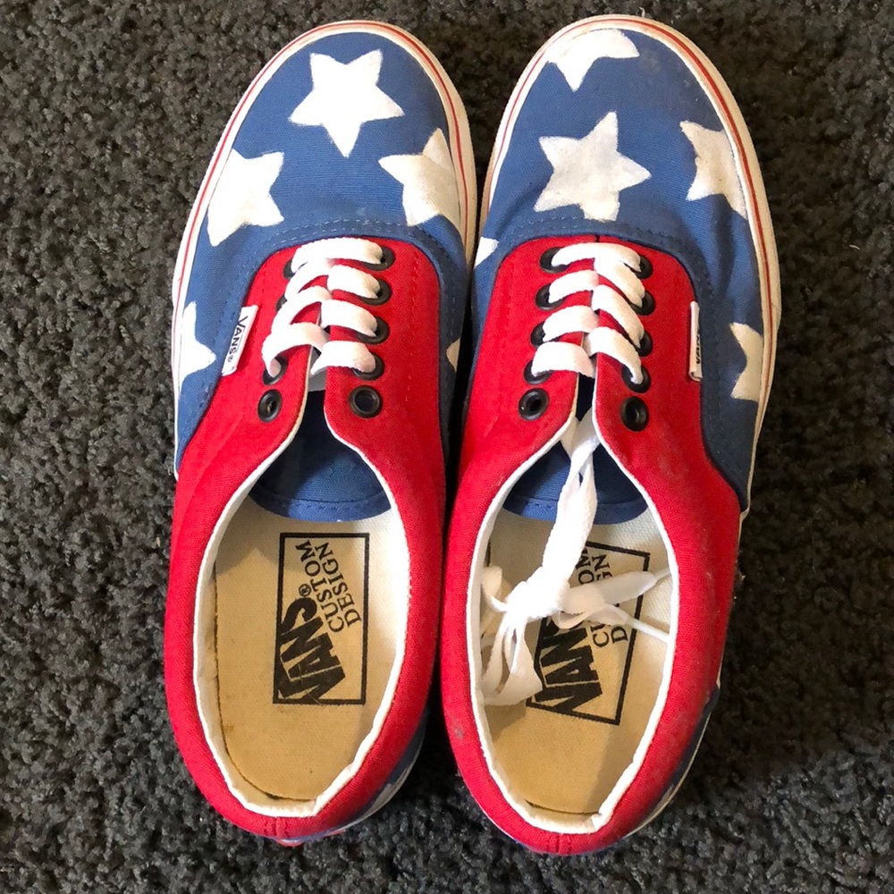 Vans american flag custom made